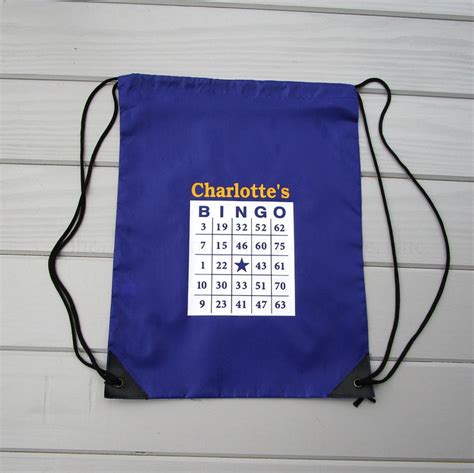 Personalized Bingo Bag / Personalized Drawstring Bingo Bag / - Etsy