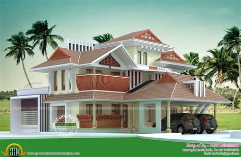 New traditional vastu based Kerala home design - Kerala home design and floor plans