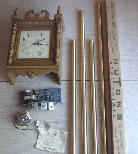 Vintage NOS NuTone Telechron Mid Century Wall Clock & Doorbell Door Chimes | eBay