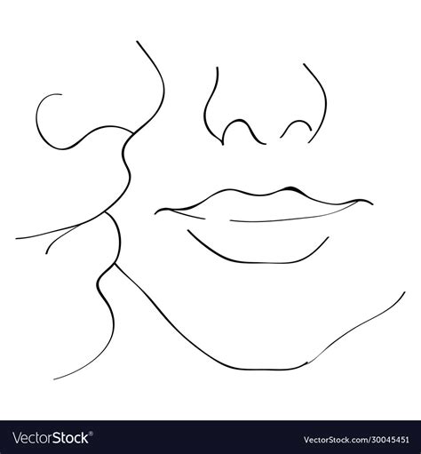 Image a kiss on cheek kiss boyfriend Royalty Free Vector