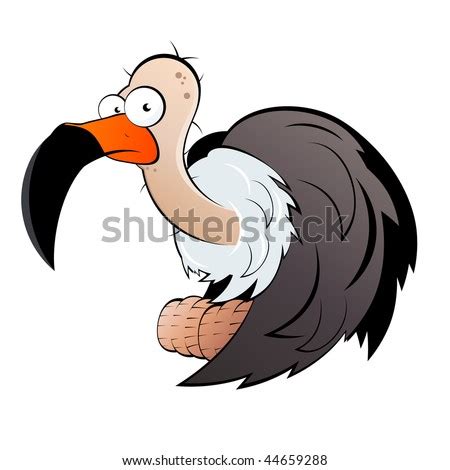 Funny Cartoon Vulture Stock Vector Illustration 44659288 : Shutterstock