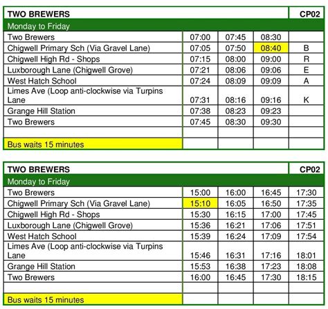 Shopper Bus Timetables | Epping Forest Community Transport