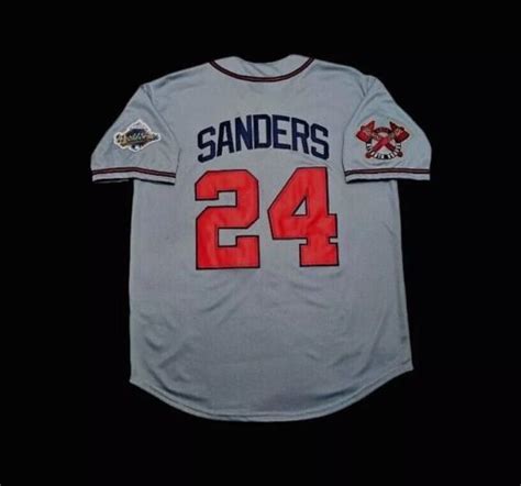 Deion Sanders Atlanta Braves Jersey 1992 World Series Stitched ...