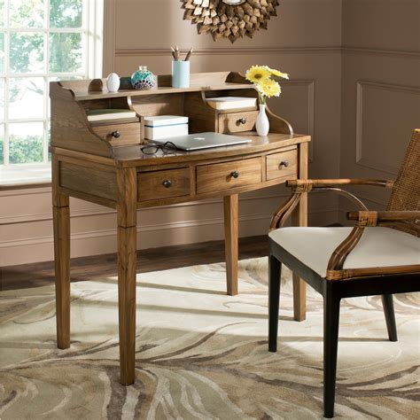 Shop Safavieh Tiverton Oak Writing Desk - On Sale - Free Shipping Today - Overstock.com - 5571081