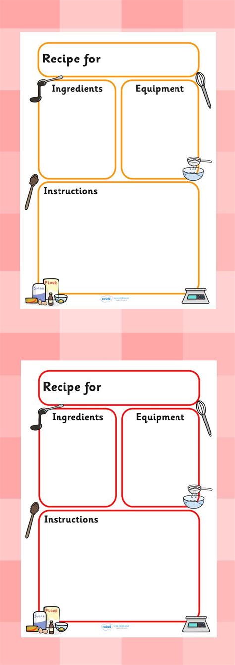 DIY-CRAFTS: Rainbow-Coloured Recipe Card Templates