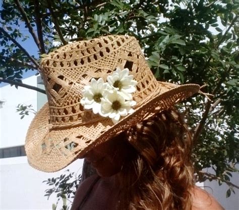 Flower Cowgirl Hats, Cowboy Hat for Women, Personalized Hats, Bachelorette Party Hat - Etsy