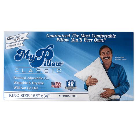 MyPillow, Classic Medium Pillow, King, 18 1/2 x 34 Inches | Mardel ...