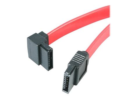 StarTech.com 18in SATA to Left Angle SATA Serial ATA Cable - F/F ...