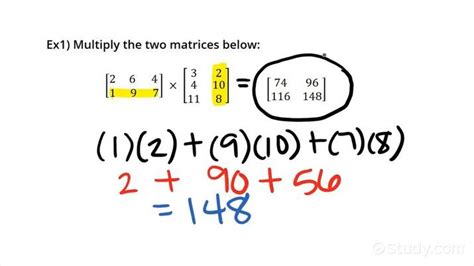 How to Multiply Matrices | Precalculus | Study.com