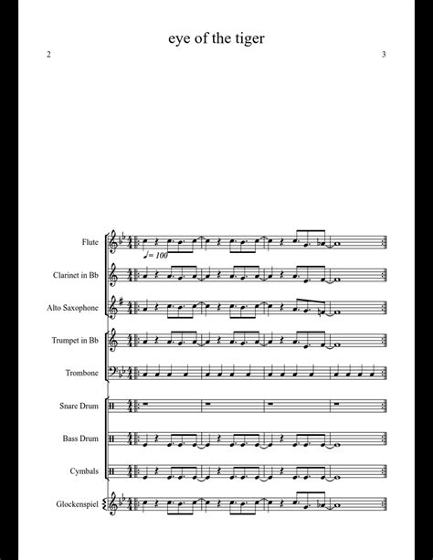 eye of the tiger band sheet music download free in PDF or MIDI