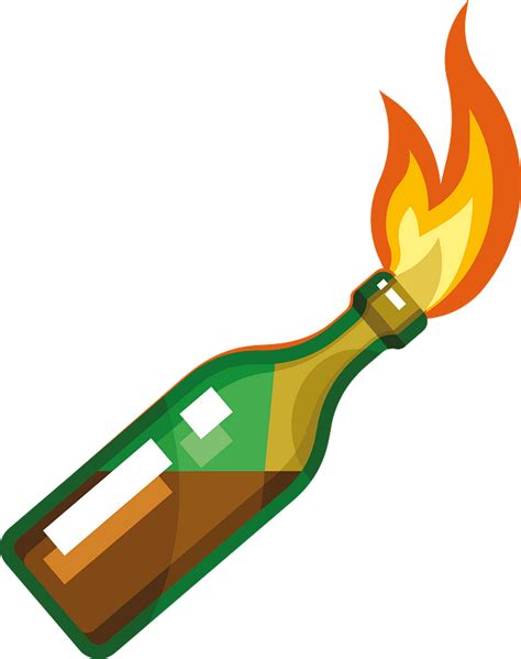 Download Molotov Cocktail Bottle Explosive Royalty-Free Vector Graphic Png