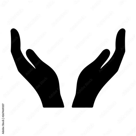 Hands Icon. Cupped Hands Vector - Stock - GamesAgeddon