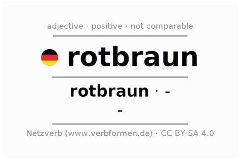 Declension and comparison German "rotbraun" - All cases of adjective, plural, genus | Netzverb ...