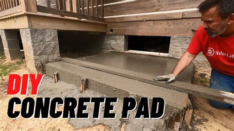 HOW TO Step By Step DIY Concrete Pad Install - YouTube