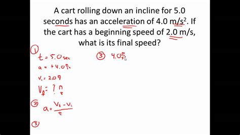 1D KINEMATIC MOTION PRACTICE - Acceleration Example Problem - YouTube