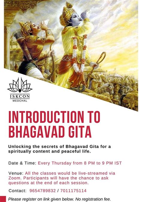 Online Bhagavad Gita Classes | ISKCON Medchal