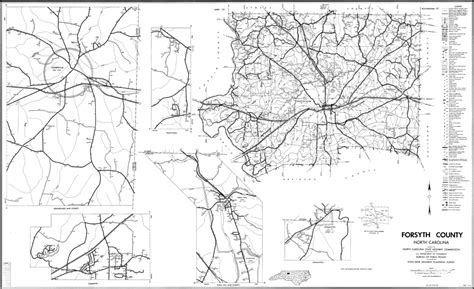 1962 Road Map of Forsyth County, North Carolina