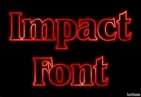 Impact Font Text Effect and Logo Design Font