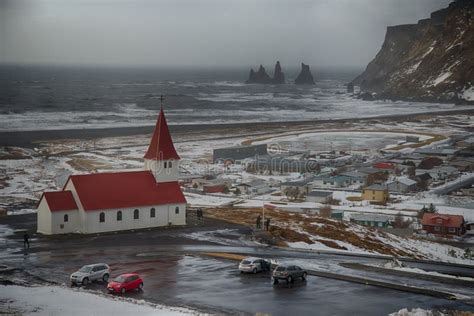 Vik Church In Vik I Myrdal Southernmost Village Of Iceland Stock Photo ...