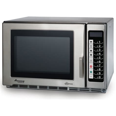 Amana RFS12TS 1200 Watt Heavy Duty Commercial Microwave with Push Button Controls - 120V All ...