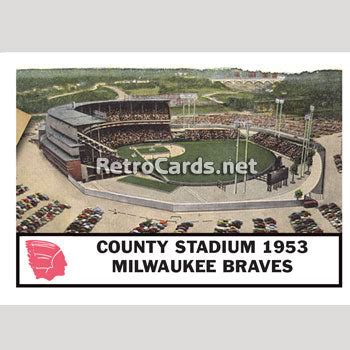 1953P County Stadium Milwaukee Braves – RetroCards