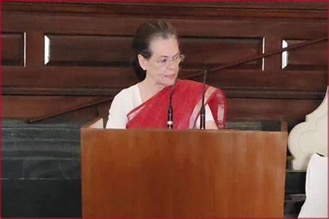 Cong President Sonia Gandhi speech at CPP meeting at Parliament House ...