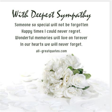 With Deepest Sympathy | Condolence messages, Sympathy card messages ...