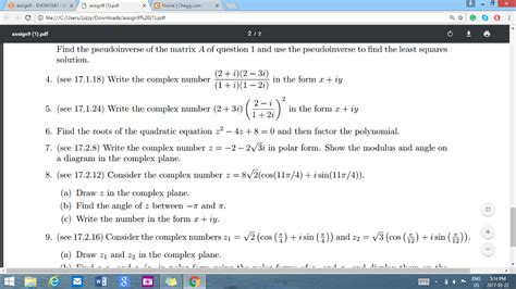 Solved Find the pseudoinverse of the matrix A of question 1 | Chegg.com