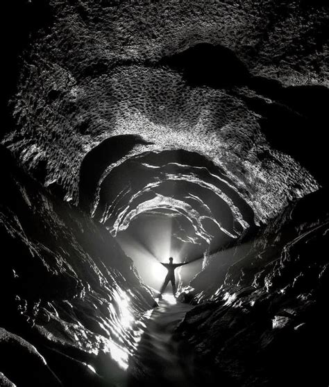 Peak Cavern, Castleton , Derbyshire UK B&W #backlit #phreatic #cave passage in #peakcavern in # ...