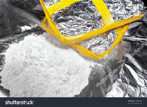 Two Bricks Cocaine Wrapped Foil Beside Stock Photo 94880869 - Shutterstock