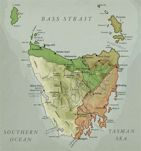 Historical Map of Tasmania - MapSof.net