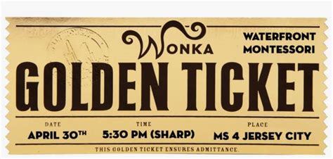 Willy Wonka Golden Ticket Png - Willy Wonka Golden Ticket Film PNG Image | Transparent PNG Free ...