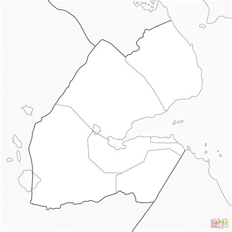 Djibouti Map coloring page | Free Printable Coloring Pages