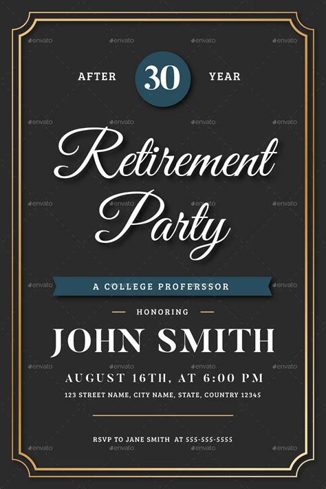 Retirement Invitation Flyer Templates by vynetta | GraphicRiver