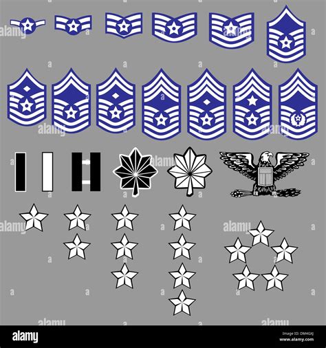 US Air Force Rank Insignia Stock Vector Image & Art - Alamy