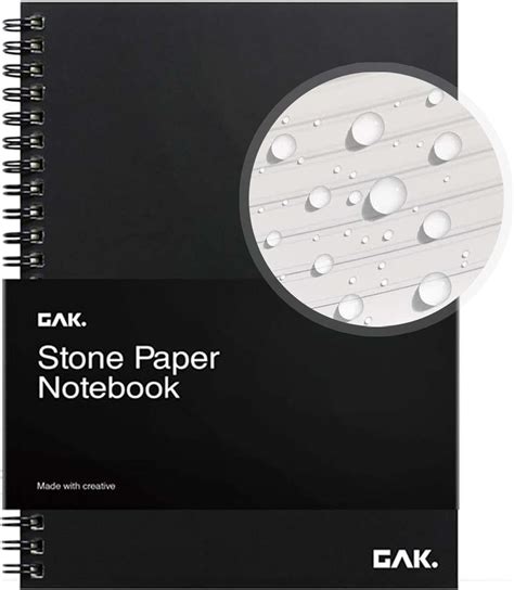 Amazon.com : GAK. Stone Paper Waterproof Spiral Notebook, 7.20”x10.11 ...