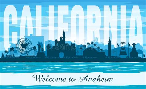 Anaheim Skyline Illustration Stock Illustrations – 26 Anaheim Skyline ...