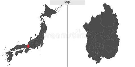 Map of Shiga Prefecture of Japan Stock Vector - Illustration of region, guide: 275148391