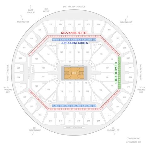 oracle seating chart warriors