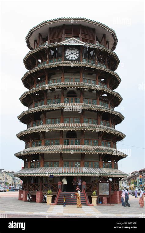 leaning clock tower at Teluk Intan, Malaysia Stock Photo - Alamy