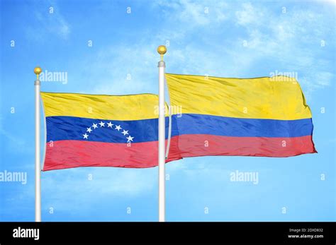 Bandera de venezuela de fondo colombia fotografías e imágenes de alta ...