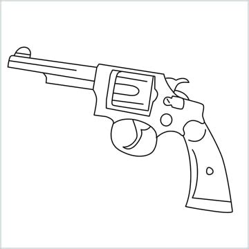 How To Draw Revolver Step by Step - [8 Easy Phase]