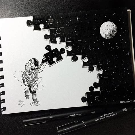 Ink Drawings Mostly in Space | Space drawings, Art drawings simple, Ink ...