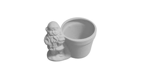 STL file Santa flower pot or candle holder 🎅・Model to download and 3D print・Cults