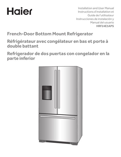 Haier HRF24E3APS Refrigerator Owner's Manual | Manualzz