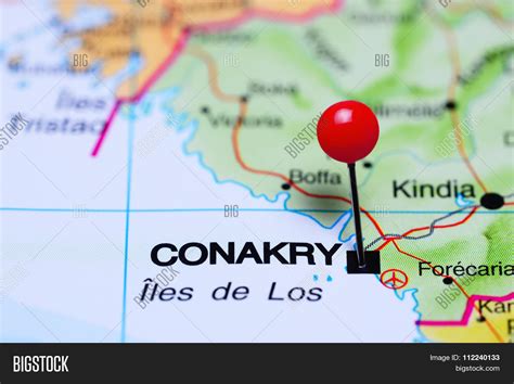 Conakry Pinned On Map Image & Photo (Free Trial) | Bigstock