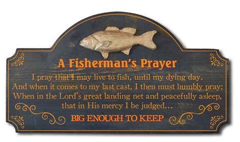 Fisherman's Prayer Sign