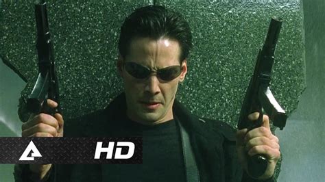 The Matrix (1999) - The Lobby Shootout Scene | Access Movieclip | (1080p) HD - YouTube