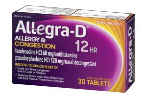 Allegra-D 12HR Allergy & Congestion Tablets - 30 CT Allegra-D(41167431061): customers reviews ...