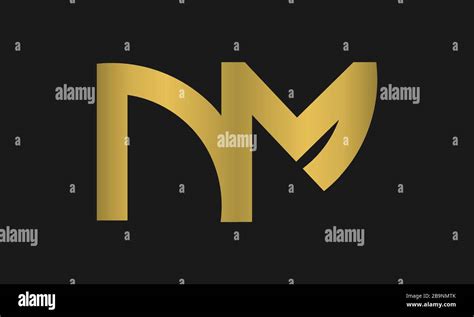 MN, NM Letter Logo Design with Creative Modern Trendy Typography and monogram logo Stock Vector ...